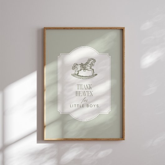 Thank Heaven for Little Boys Wall Art ポスター