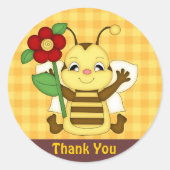 Thank Honey Beeステッカー ラウンドシール (正面)
