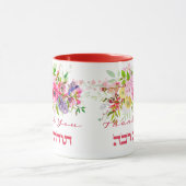 Thank In Hebrew - Todah Rabaユダヤ人の感謝 マグカップ (中央)