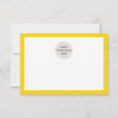 THANK INSERT CUTE BIRO モダン business yellow サンキューカード (裏面)