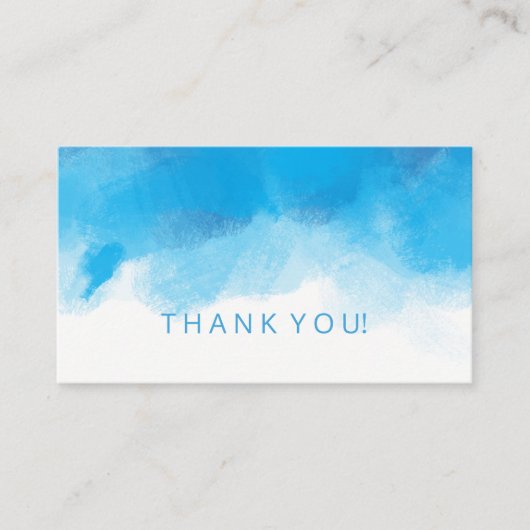 Thank Insert Summer Blue Water Color エンクロージャーカード (正面)