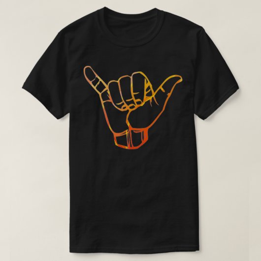 Thank Mahalo Hawaii Handシグナル Tシャツ (デザイン正面)