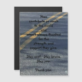Thank Man Magnetic Greeting Card (正面/裏面)