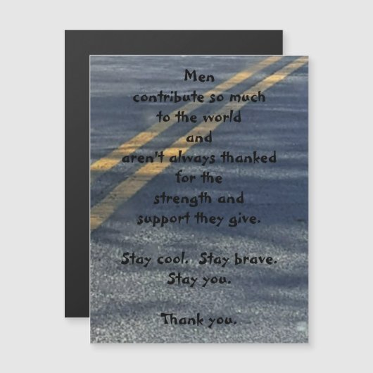 Thank Man Magnetic Greeting Card (正面/裏面)