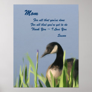 Thank Mom Canada Goose パーソナライズされた Art ポスター