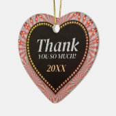 Thank Much Glow Fireハート セラミックオーナメント (左)