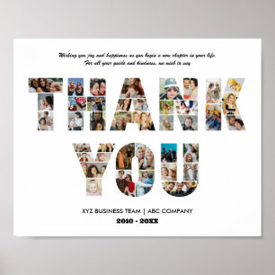 Thank Photo Collage Co-worker Farewell 退職した ポスター