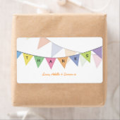 Thank Rainbowバナーステッカーラベル ラベル (インサイチュ)