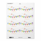 Thank Rainbowバナーステッカーラベル ラベル (フルシート)