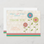 Thank Rainbow Tall花カラフル葉書 ポストカード (正面/裏面)