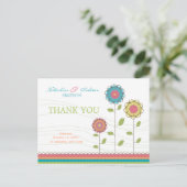 Thank Rainbow Tall花カラフル葉書 ポストカード (スタンド正面)