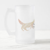 Thank Scout Leaderパターンシルエットキツネ フロストグラスビールジョッキ (左)