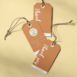 Thank Script Clothing Price Business Logo ギフトタグ