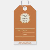 Thank Script Clothing Price Business Logo ギフトタグ (裏面)