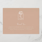 Thank Script Icelandic Water Color Poppy Photo 箔招待状 (裏面)