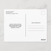 Thank Script Photo Blue 結婚's ポストカード (裏面)