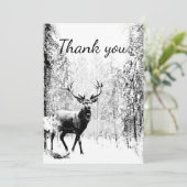 Thank Stag Deer Animal Forest Art サンキューカード (スタンド正面)