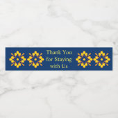 Thank Staying With Usイエロー抽象芸術フローラ ペットボトルラベル (シングルラベル)