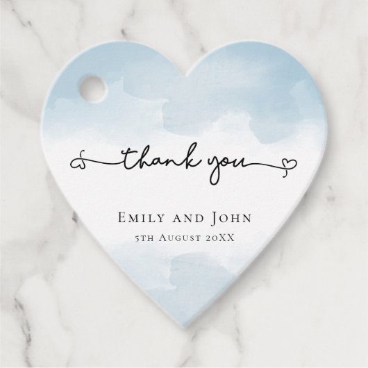 Thank Swash Namesライトブルー結婚ズ フェイバータグ (正面)