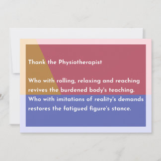Thank the Physiotherapist サンキューカード
