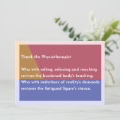 Thank the Physiotherapist サンキューカード (スタンド正面)
