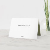 Thank Tuscan Green Greeting Card サンキューカード (裏面)