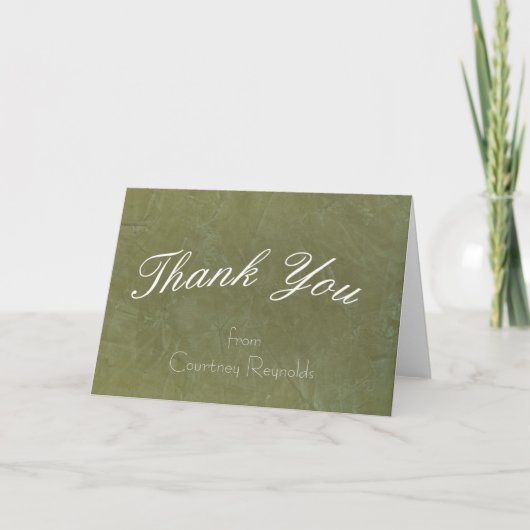 Thank Tuscan Green Greeting Card サンキューカード (正面)