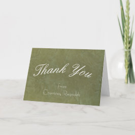 Thank Tuscan Green Greeting Card サンキューカード