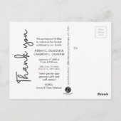 Thank Twin Birth Announcement Vertical ポストカード (裏面)