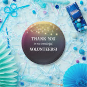 Thank Volunteer with String Lights ペーパープレート (パーティー)