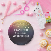 Thank Volunteer with String Lights ペーパープレート (パーティー)