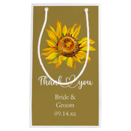 Thank Yellow Sunflower on 結婚's スモールペーパーバッグ