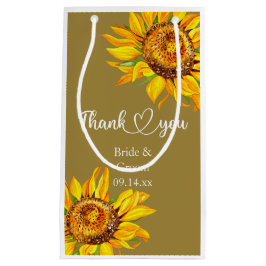 Thank Yellow Sunflower on 結婚's スモールペーパーバッグ