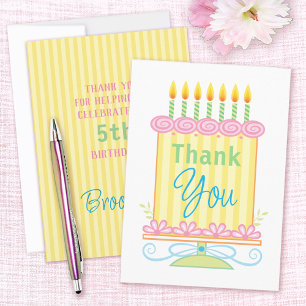 Thank Youお誕生日ケーキ サンキューカード