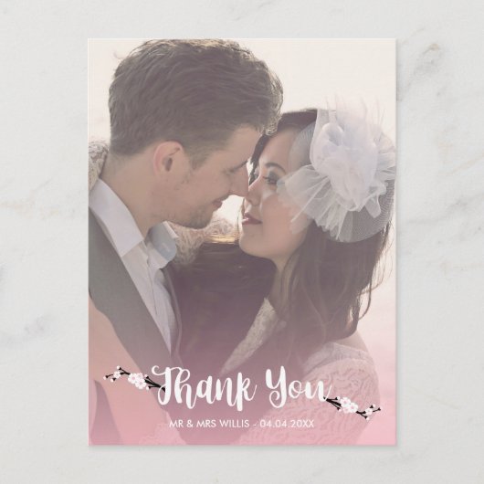 Thank Youさくらんぼ結婚Blossomの写真 ポストカード (正面)