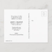 THANK YOUカスタムベビー写真 案内ポストカード (裏面)