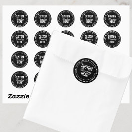 Thank Youカスタム Logo Black Small Business ラウンドシール