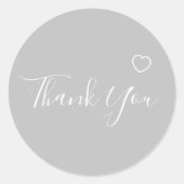 Thank Youスクリプトエレガント文字カスタムカラー ラウンドシール (正面)