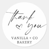 Thank Youスクリプトハート焼いた商品ベーカリー事業 ラウンドシール (正面)
