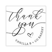 Thank Youスクリプトハート焼いた商品ベーカリー事業 ラバースタンプ (インプリント)