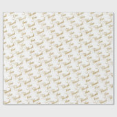 Thank Youスクリプト ラッピングペーパー (フラット)