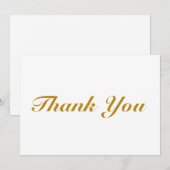 Thank Youスクリプトdark金ゴールドホワイトノートカエレガントード (正面/裏面)
