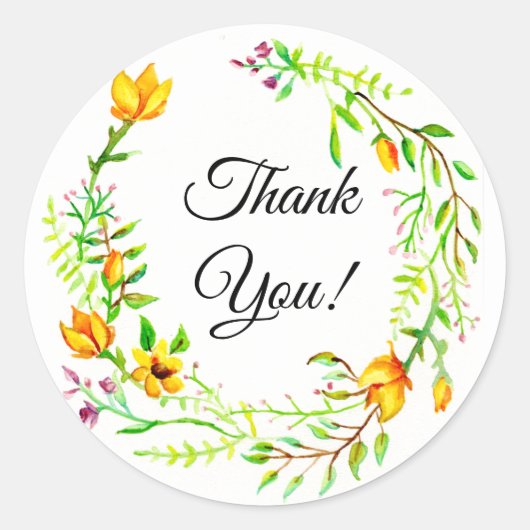 Thank Youスタンプ ラウンドシール (正面)