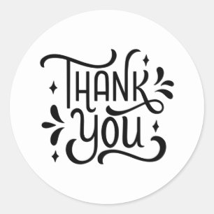 Thank Youスタンプ ラウンドシール