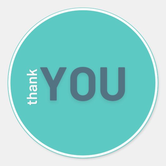 Thank Youスタンプ ラウンドシール (正面)