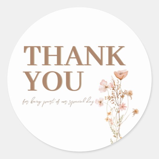 Thank Youスタンプ ラウンドシール (正面)