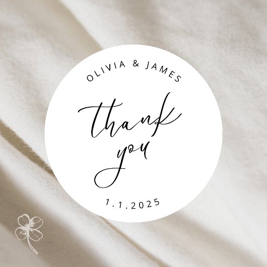 Thank Youスタンプ ラウンドシール