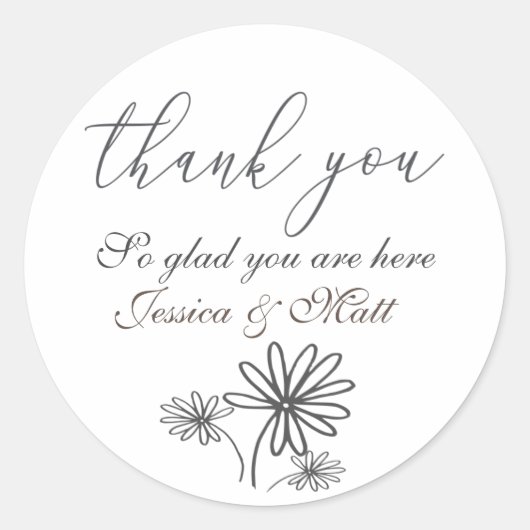 Thank Youスタンプ ラウンドシール (正面)