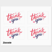 Thank Youスタンプ 長方形シール (シート)
