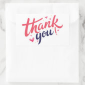 Thank Youスタンプ 長方形シール (バッグ)